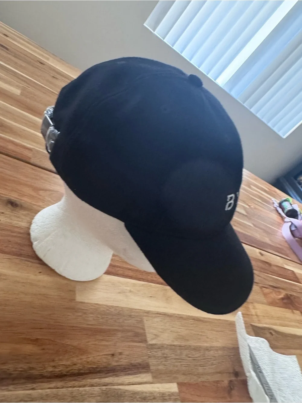 BYLT Basics Black Men's adjustable wool blend Baseball hat Cap NWOT